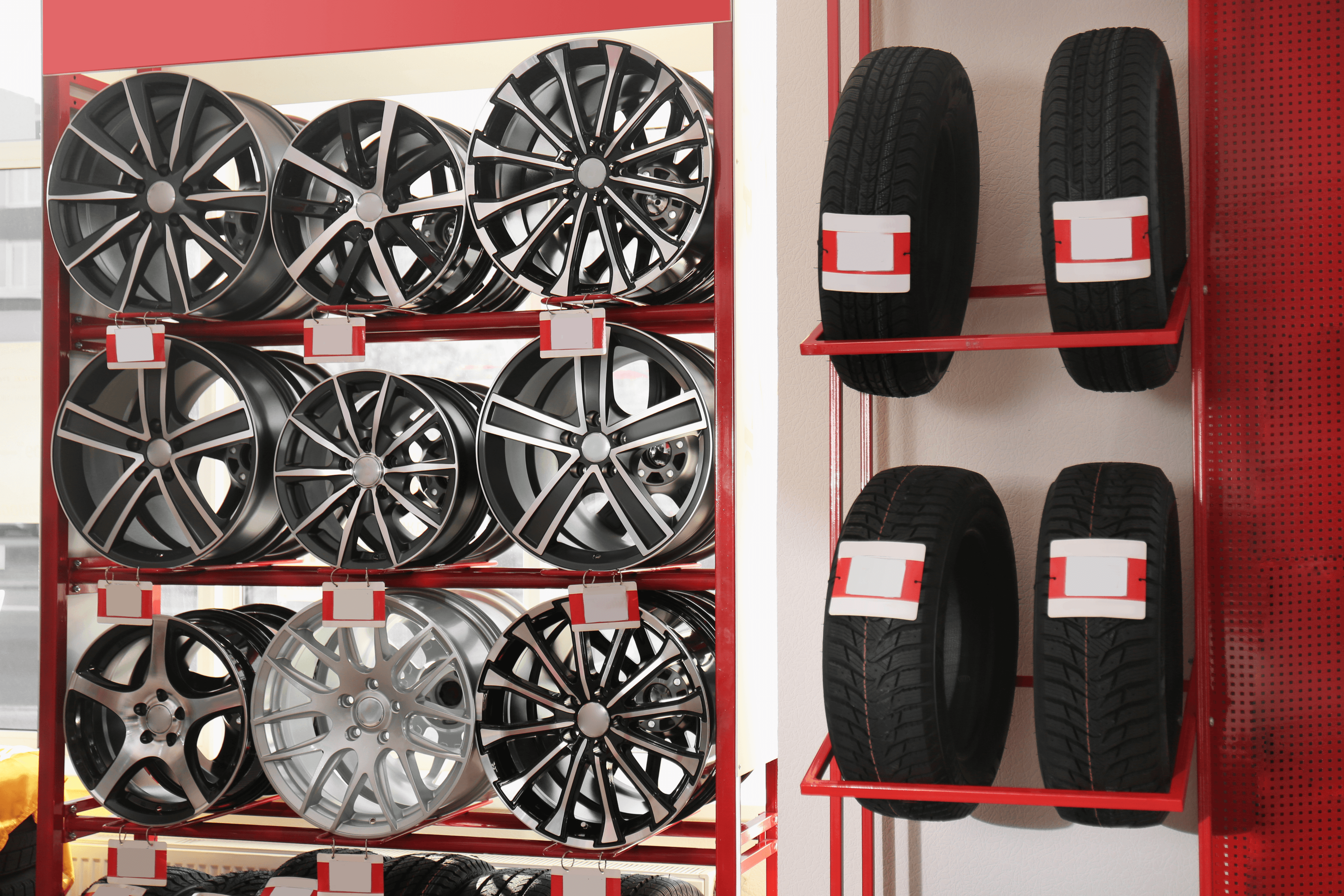 Wheels and tires display